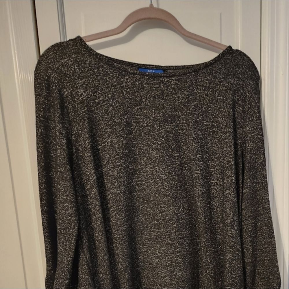 Heather Gray Tunic shift dress, button accents on sleeve. Apt 9. XXL. Like new.
